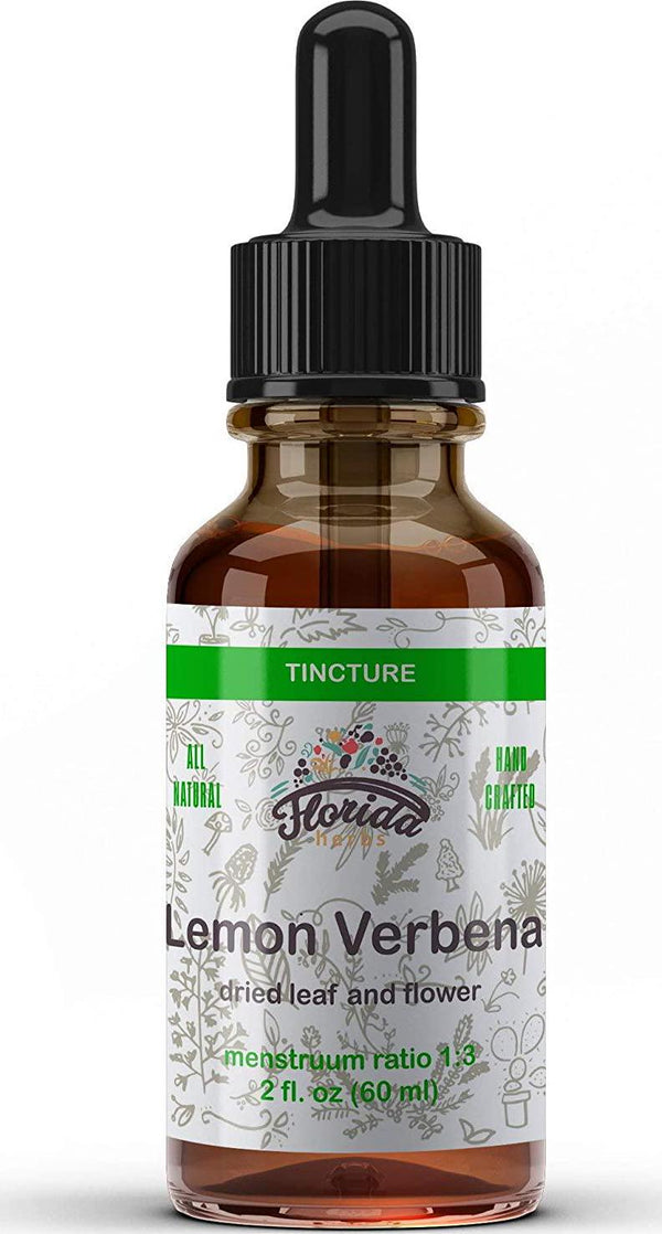 Lemon Verbena Liquid Extract, Lemon Verbena (Aloysia Citriodora) Dried Leaf, Herbal Supplement, Non-GMO in Cold-Pressed Organic Vegetable Glycerin 700 mg, 2 oz (60 ml)
