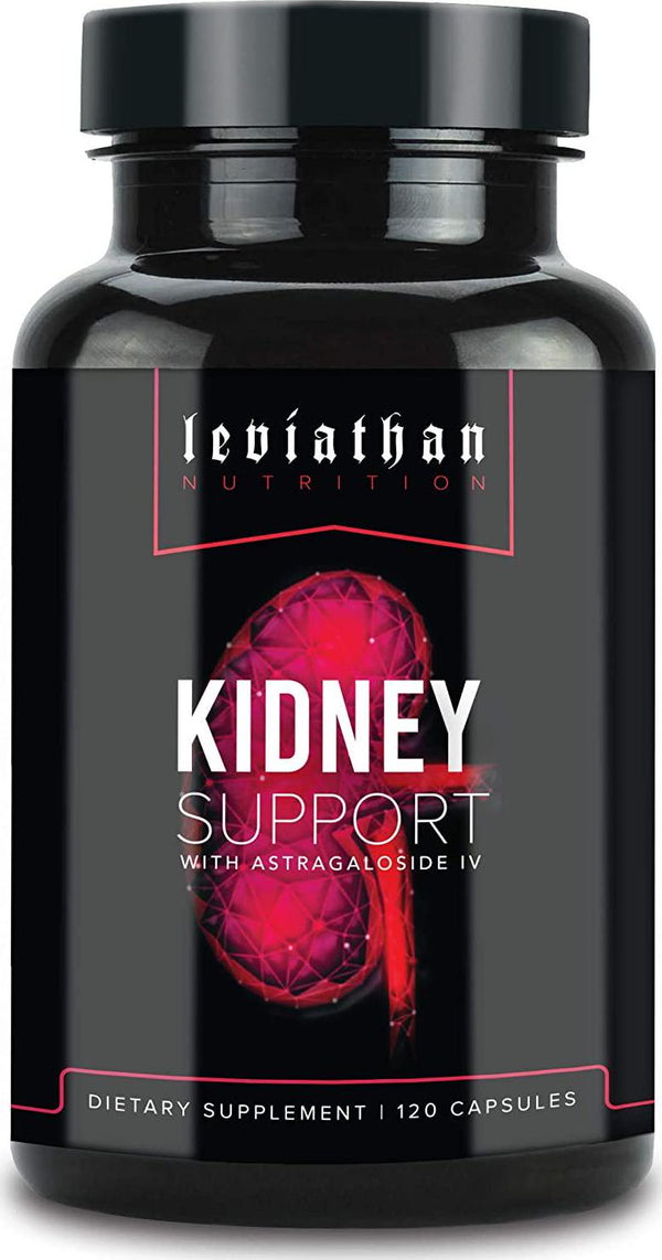 Leviathan Nutrition - Clinical Strength Kidney and Urinary Tract Support - with Astragaloside, Gingko Biloba, ALA, and Astragin - 120 Caps, 30 Day Supply
