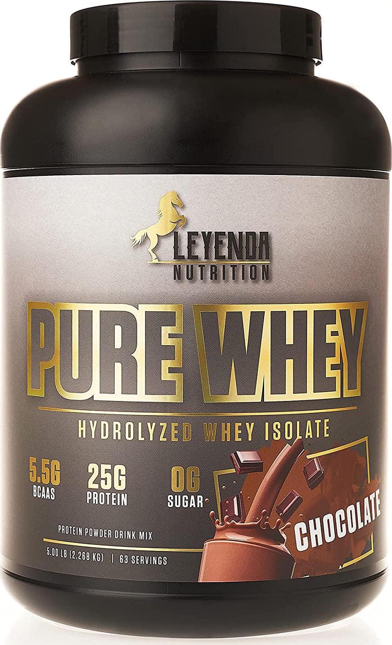 Leyenda Nutrition Pure Whey, Hydrolyzed Whey Isolate, Chocolate, 5 Pound