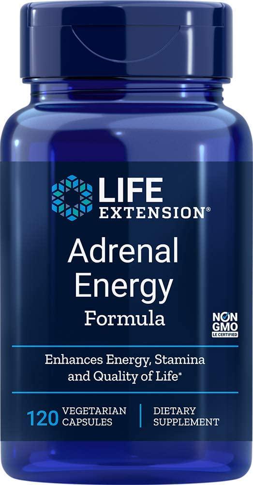 Life Extension Adrenal Energy Formula 120 Vegetarian Capsules-Pack-2