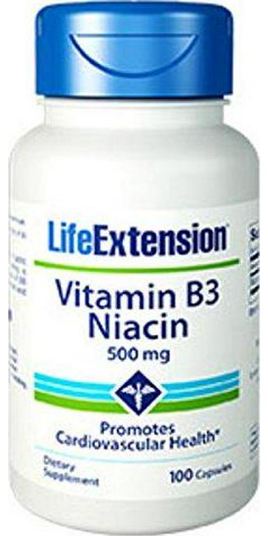 Life Extension - Vitamin B3 Niacin - 500 Mg - 100 Caps (Pack Of 2)