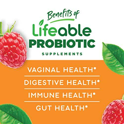 Lifeable Probiotics for Women - 10 Billion CFU - Great Tasting Natural Flavor Gummy Supplement - Gluten Free Vegetarian GMO-Free Probiotic Chewable - for Vaginal Health and Immune Support - 90 Gummies