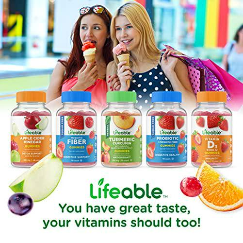 Lifeable Probiotics for Women - 10 Billion CFU - Great Tasting Natural Flavor Gummy Supplement - Gluten Free Vegetarian GMO-Free Probiotic Chewable - for Vaginal Health and Immune Support - 90 Gummies