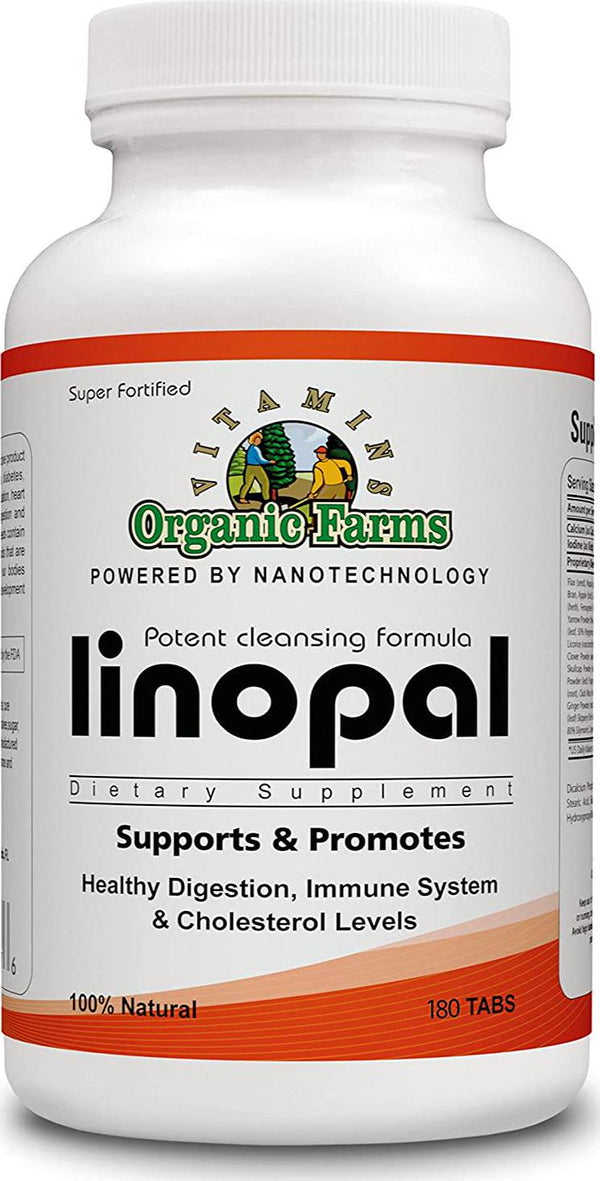 Linopal - 180 Tablets - Healthy Digestion, Immune System and Cholesterol Levels - 100% Natural Dietary Supplement