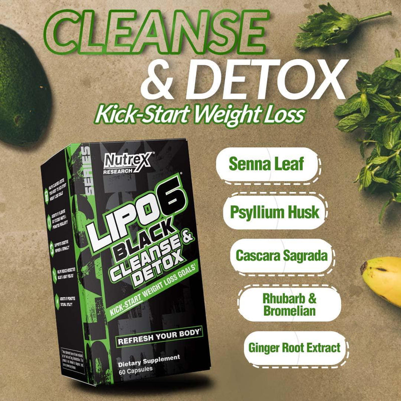 Lipo-6 Cleanse and Detox for Weight Loss and Digestive Health | 7 Day Fast-Acting Natural Colon Cleanser and Detox for Women and Men | Reduce Bloating, Boost Energy, Ease Digestion