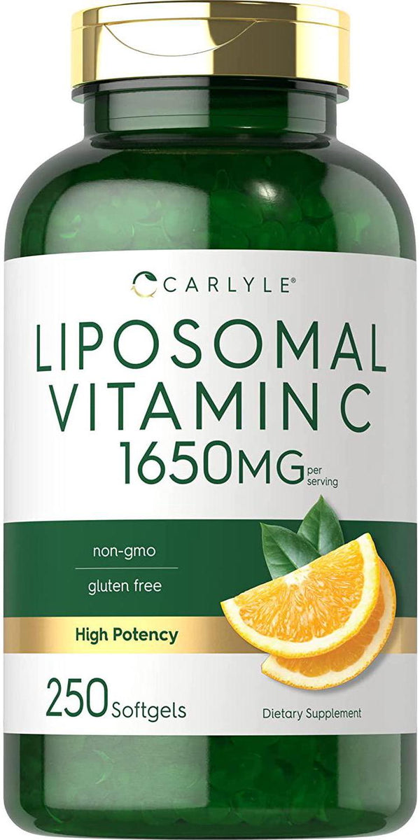 Liposomal Vitamin C 1650mg | 250 Softgels | High Potency | Non-GMO, Gluten Free | by Carlyle