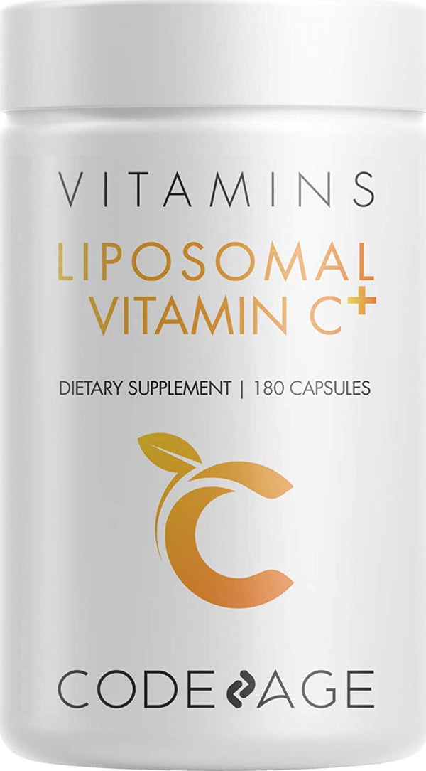 Liposomal Vitamin C 1500mg with Zinc, Elderberry, Citrus Bioflavonoids Grapefruit, Lemon, Orange Powder, Quercetin and Rose Hips Fruit – Natural Vegan Supplement - Non-GMO, Vegan Pills, 180 Capsules