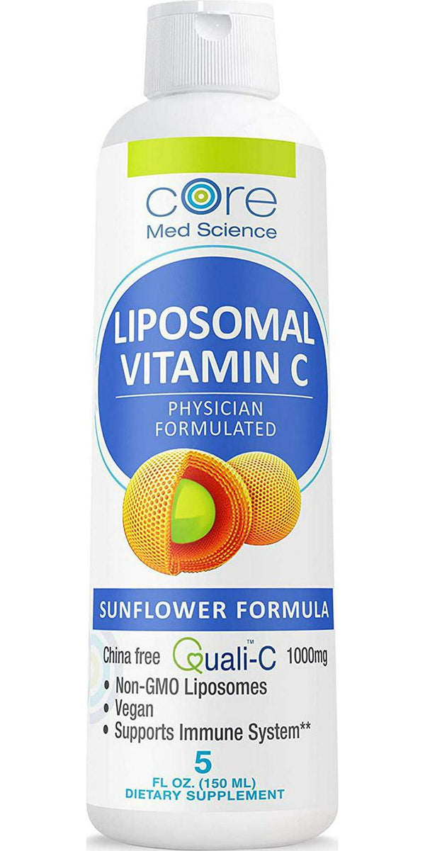 Liposomal Vitamin C 1000 mg Liquid - Sunflower Formula - Quali-C Vitamin C from Scotland - Made in The USA - Formed LIPOSOMES - Highest Absorption - Immune Support - Non-GMO Non-Soy - 30 Servings