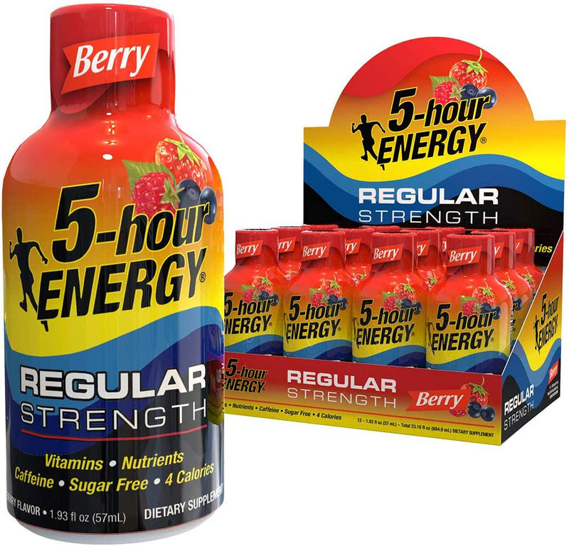 Living Essentials 5 Hour Energy Supplements, Berry, 12 Count