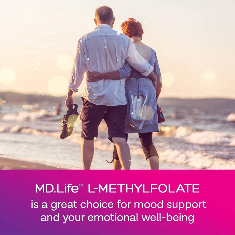 MD.LIFE 5-MTHF L-Methylfolate 2.5 MG 2500 mcg Professional Strength Active Folate 90 Capsules