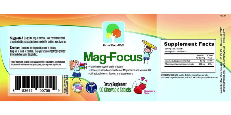 Mag-Focus (Strawberry). Tasty Tabs for Thinking.
