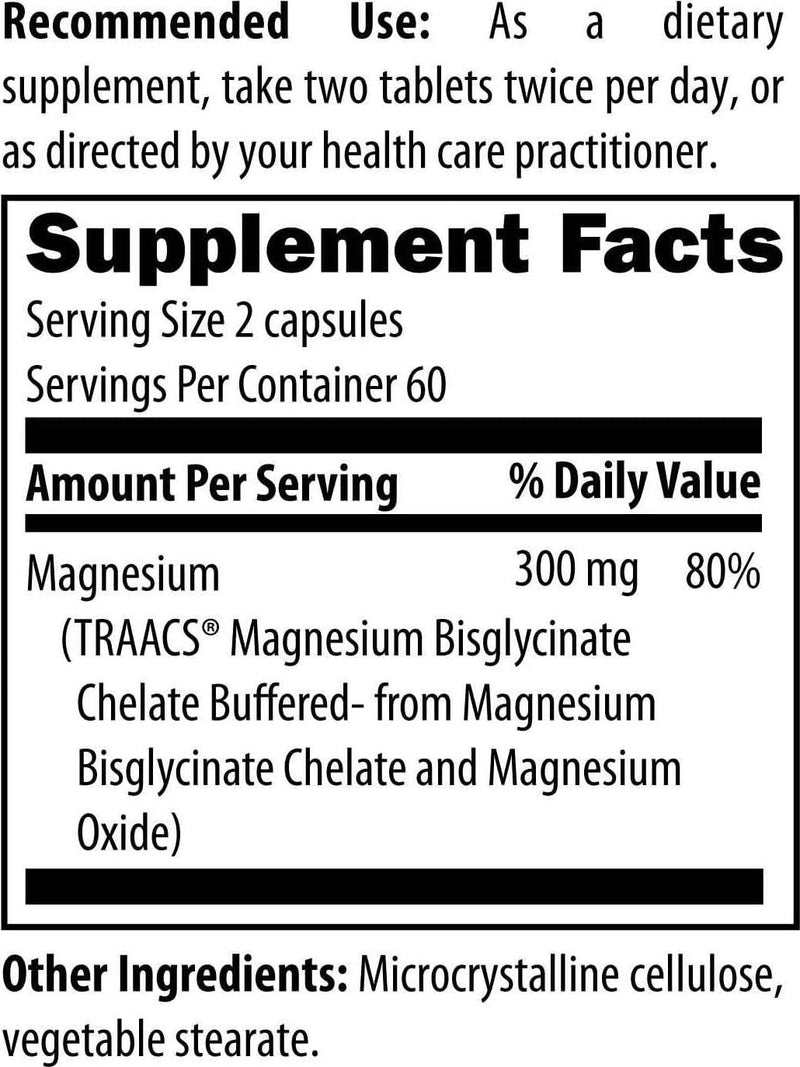 Magnesium Buffered Chelate - 120 Vegetable Capsules,