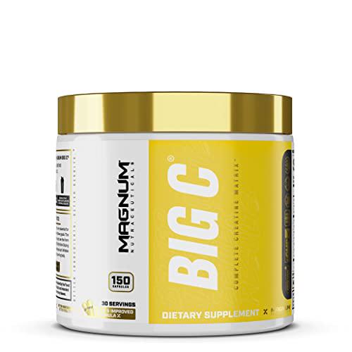 Magnum Nutraceuticals - Big C - Creatine Capsules - Creatine Monohydrate and Hydrocloride with Vitamin D, B6, and B12