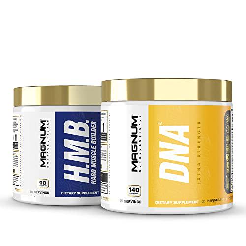 Magnum Nutraceuticals Muscle Builder and Strength Booster Stack | Hard Muscle Builder HMB and DNA Capsules