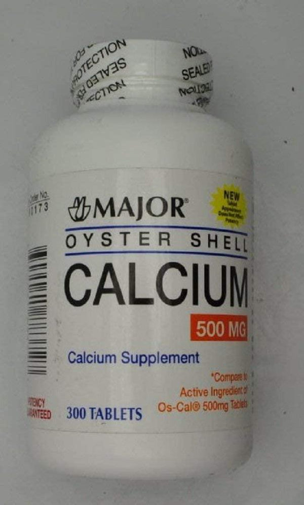 Major, Oyster Shell Calcium 500mg 300 tablets (2 Pack)