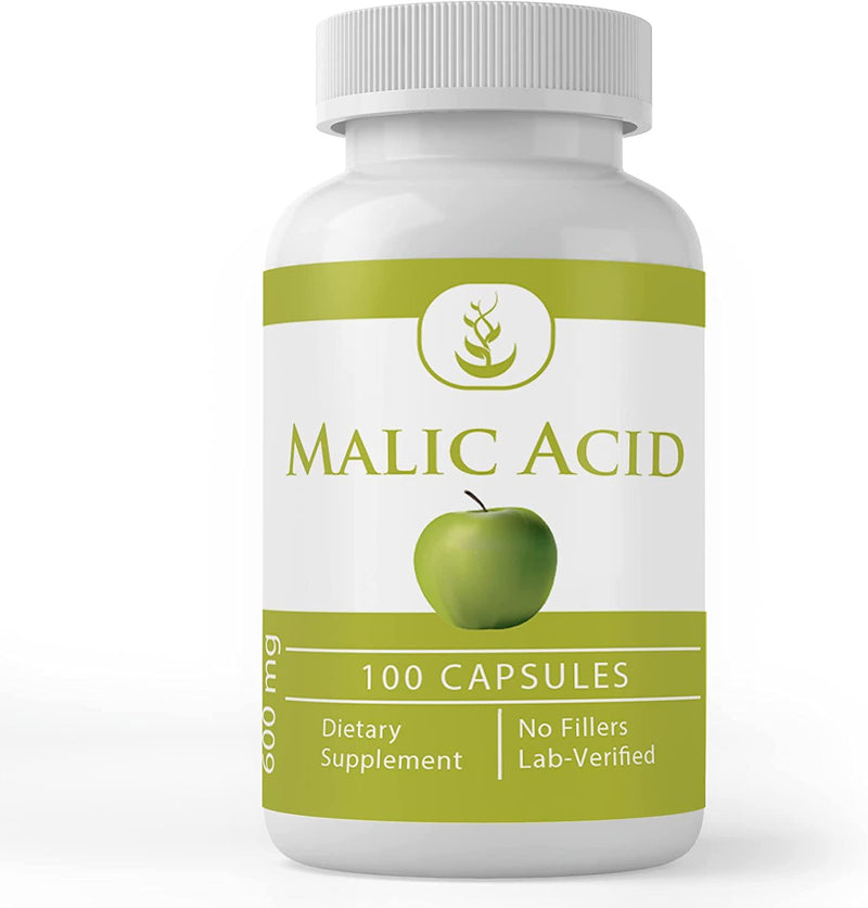 Malic Acid (100 Capsules) Alpha Hydroxy Acid, Always Pure, Lab Verified