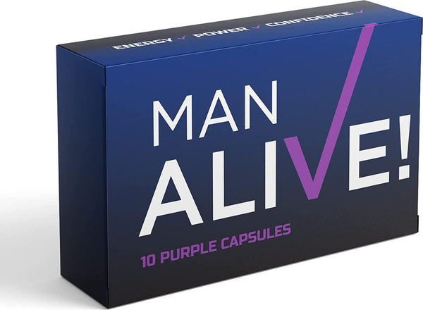 Man Alive, Natural Energy and Endurance Supplement, 10 Purple Supplements