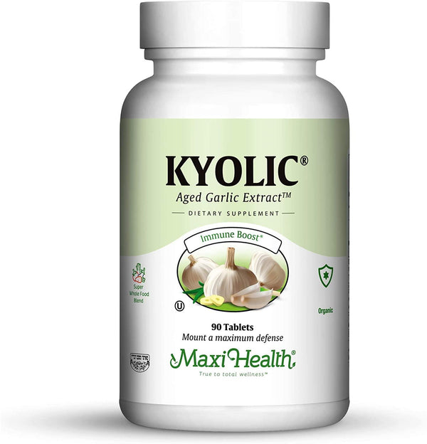 Maxi Health Kyolic 400 Aged Garlic Extract - Immune Booster - 90 Extra Strength Tablets - Kosher