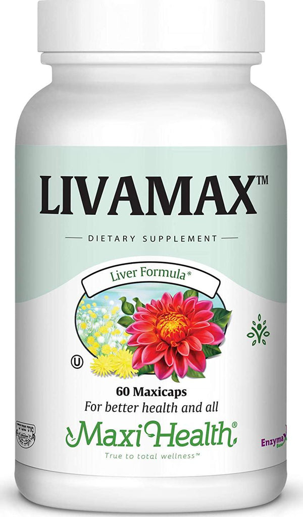 Maxi Health Livamax - Liver Formula - with Milk Thistle and Dandelion Root - 60 Capsules - Kosher, QLIV