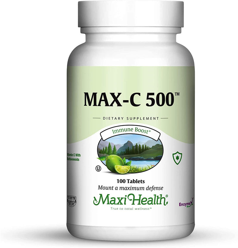 Maxi Health MAX C 500 mg - Vitamin C - with Lemon Bioflavonoids Complex - 100 Tablets
