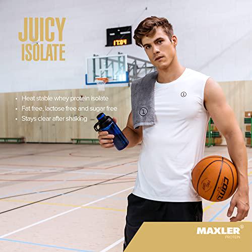 Maxler Juicy Isolate Protein Powder - Fat Free Lactose Free and Sugar Free Muscle Recovery Drink - Clear Protein Drink for Pre and Post Workout - 90% of Protein per Serving - Pineapple 1.1lb (20 Servings)