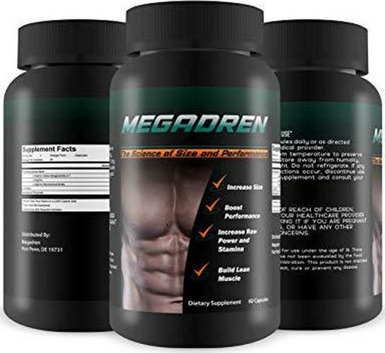 Megadren- The Science Of Size and Performance- Muscle Builder and Stamina Supplement- Increase Power and Build Lean Muscle- Dietary Suppment- 60 Capsules