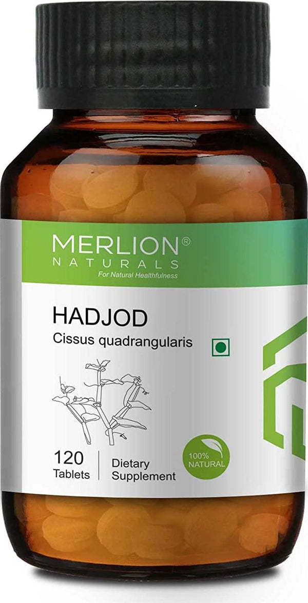 Merlion Naturals Hadjod Tablets Cissus quadrangularis, All Natural, Pure Herbs 500mg x 120 Tablets