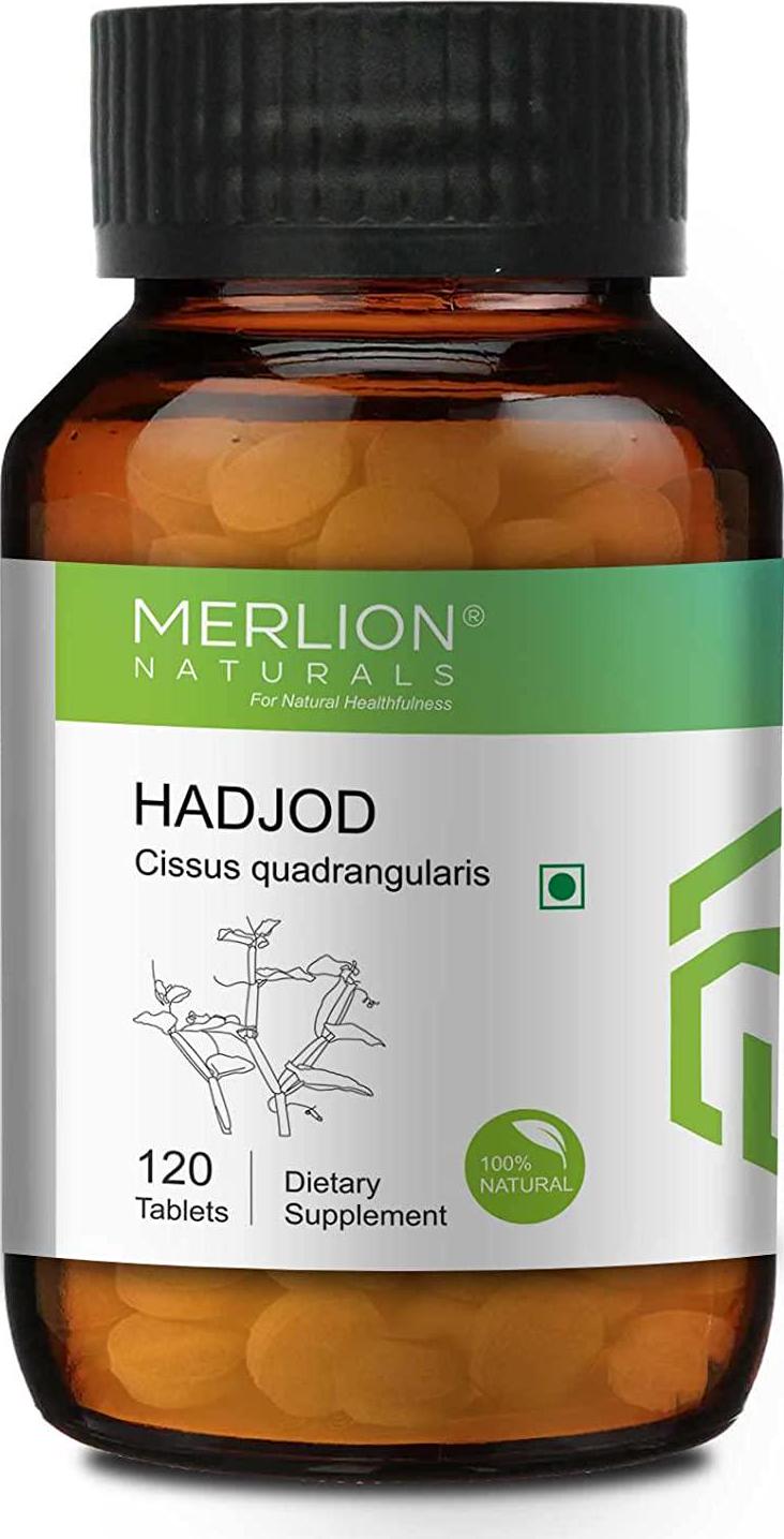 Merlion Naturals Hadjod Tablets Cissus quadrangularis, All Natural, Pure Herbs 500mg x 120 Tablets