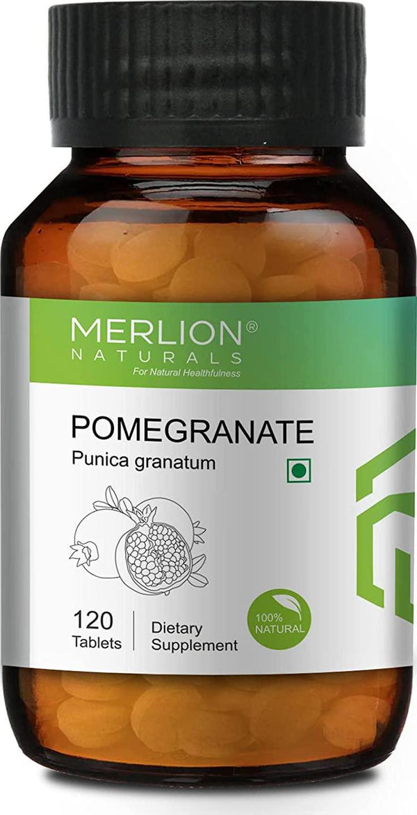 Merlion Naturals Pomegranate Tablets, Punica granatum, All Natural, Pure Herbs 500mg x 120 Tablets