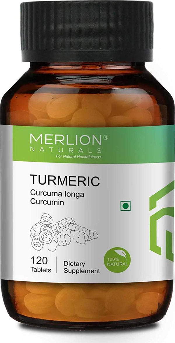 Merlion Naturals Turmeric Tablets Curcuma Longa, All Natural, Pure Herbs 500mg x 120 Tablets