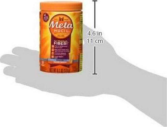 Metamucil Daily Fiber Supplement, Orange Smooth Sugar Psylllium Husk Fiber Powder, 30 Doses