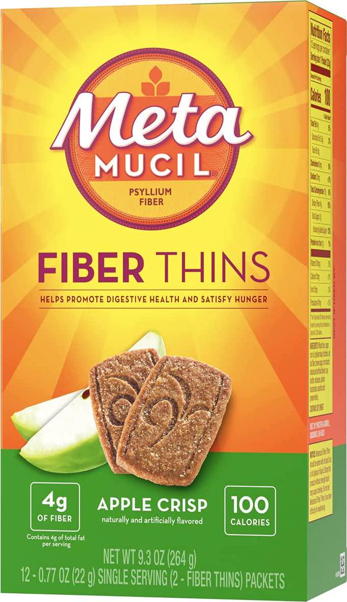 Metamucil Fiber Wafers, Apple Crisp, 24 ct