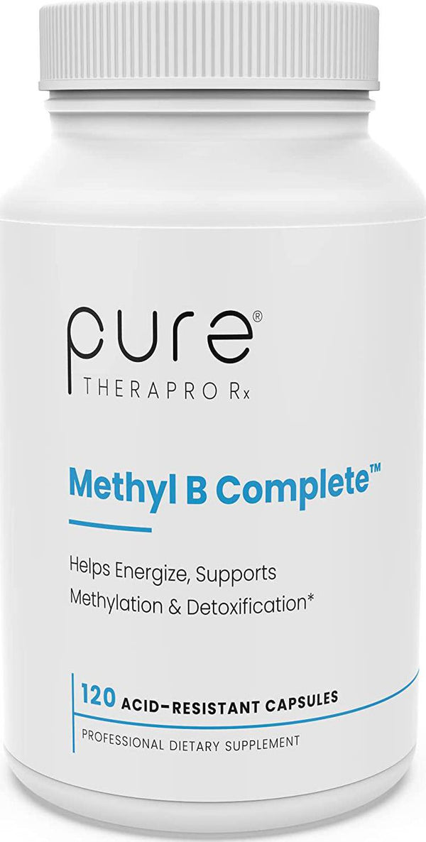 Methyl B Complete - 120 Vegetable Capsules | Optimal Methylation Support Supplement with Quatrefolic 5-MTHF (Active folate), Methylcobalamin (Active B12), B2, B6, and TMG | Pharmaceutical Grade