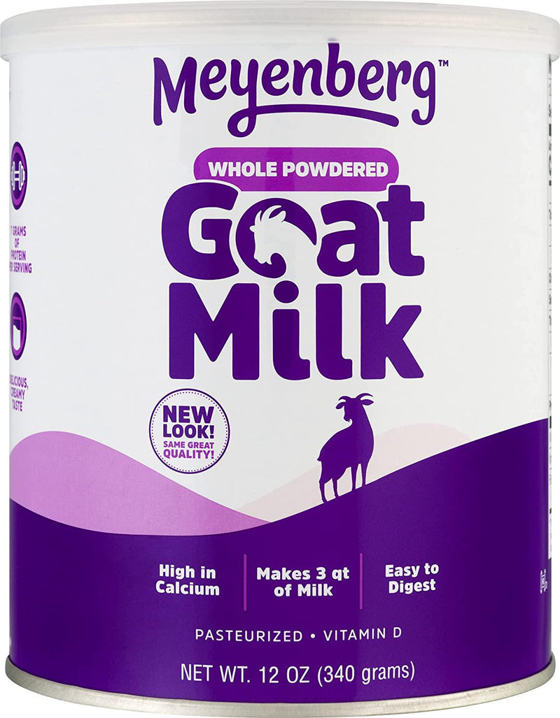 Meyenberg Whole Powdered Goat Milk, Gluten Free, Non GMO, Vitamin D, 12 Oz