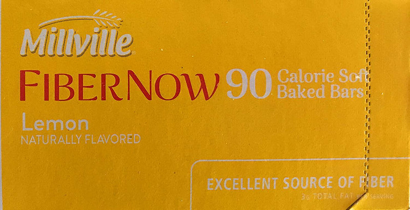 Millville FiberNow Lemon Soft Baked Bar 90 Calories