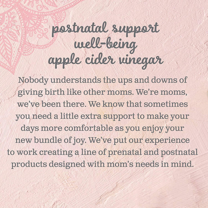 Mommy's Bliss Postnatal Support Well-Being Gummies with Apple Cider Vinegar, Vegan, Organic, Non-GMO, Gluten-Free, Natural Apple Flavor, 60 Gummies (30 Servings)