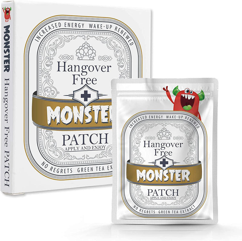Monster Hangover Patches Individually Packaged, Tamper Proof. (20 Pack)