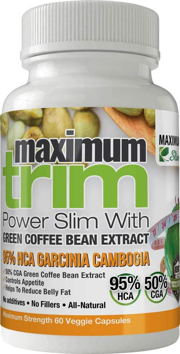 Most Effective Formulation MAXIMUMTRIM Garcinia CAMBOGIA with Green Coffee Bean Extract All Natural Weight Loss, Appetite SUPPRESSANT and Fat Burner.- Month Supply