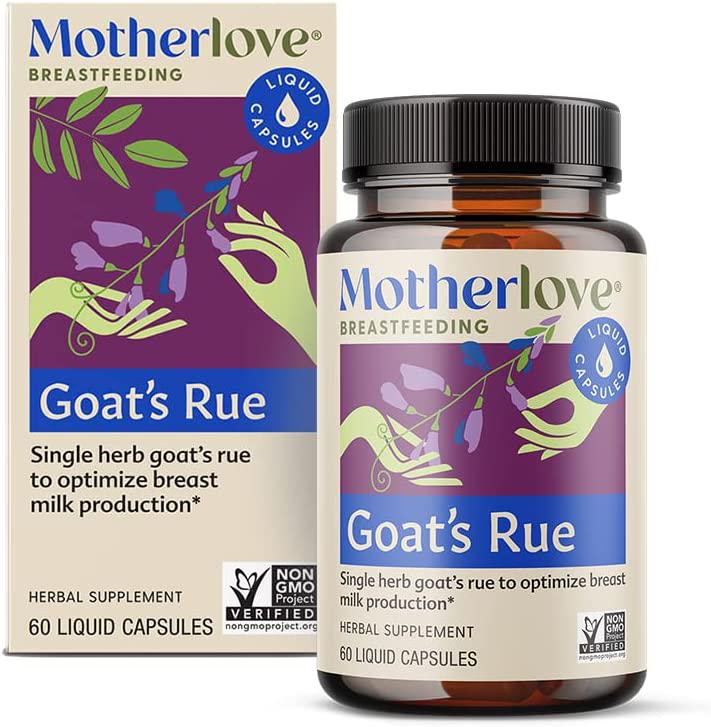 Motherlove Goat s Rue (60 Liquid caps) Lactation Supplement for Breast Tissue Development and Breast Milk Supply Optimization Non-GMO, Organic Herbs, Vegan, Kosher, Soy-Free