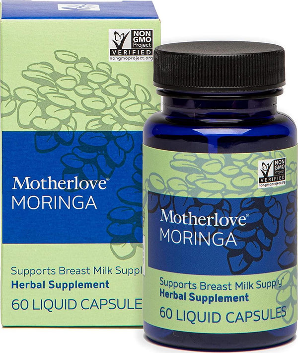 Motherlove - Malunggay (Moringa), Nutrient-Dense Herbal Breastfeeding Supplement for Nursing and Pumping Moms, Potent Lactation Support for Milk Supply, Alcohol-Free Vegan Liquid Capsules, 60 Count