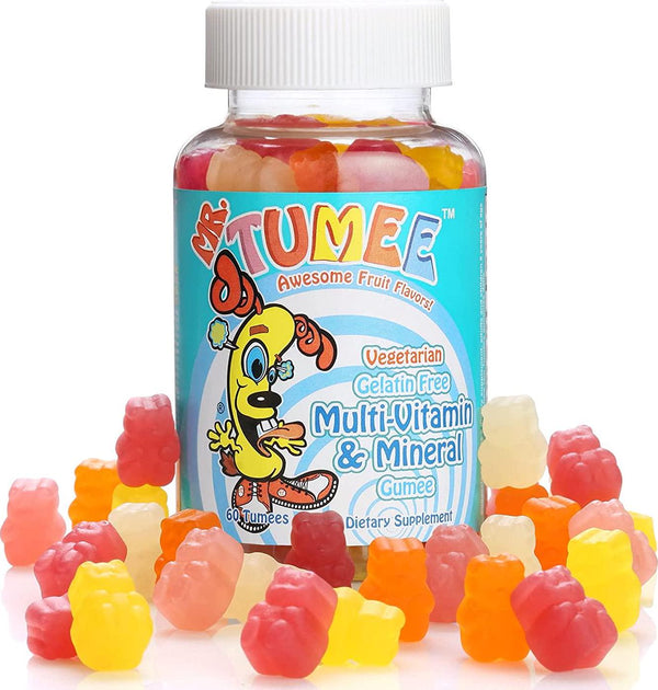 Mr. Tumee Multi-vitamin and Mineral Gumee (dietary Supplement), Natural Grape, Lemon, Orange, Strawberry, and Cherry, 60 Count