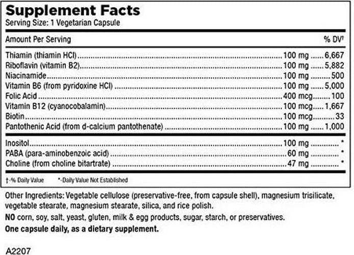 Mt. Angel Vitamins - B-Good Com (Vitamin B Complex), Healthy Nervous System Support (90 Vegetarian Capsules)