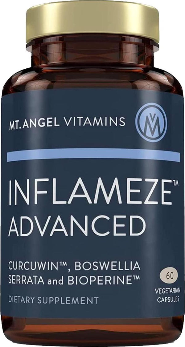 Mt. Angel Vitamins - Inflameze Advanced, with CurcuWIN, Highest Bio-Available Form of Tumeric Curcumin with Bioperine (60 Vegetarian Capsules)