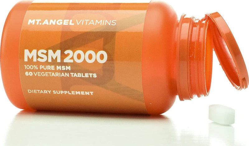 Mt. Angel Vitamins - MSM 2000, 100% Pure MSM (60 Vegetarian Tablets)