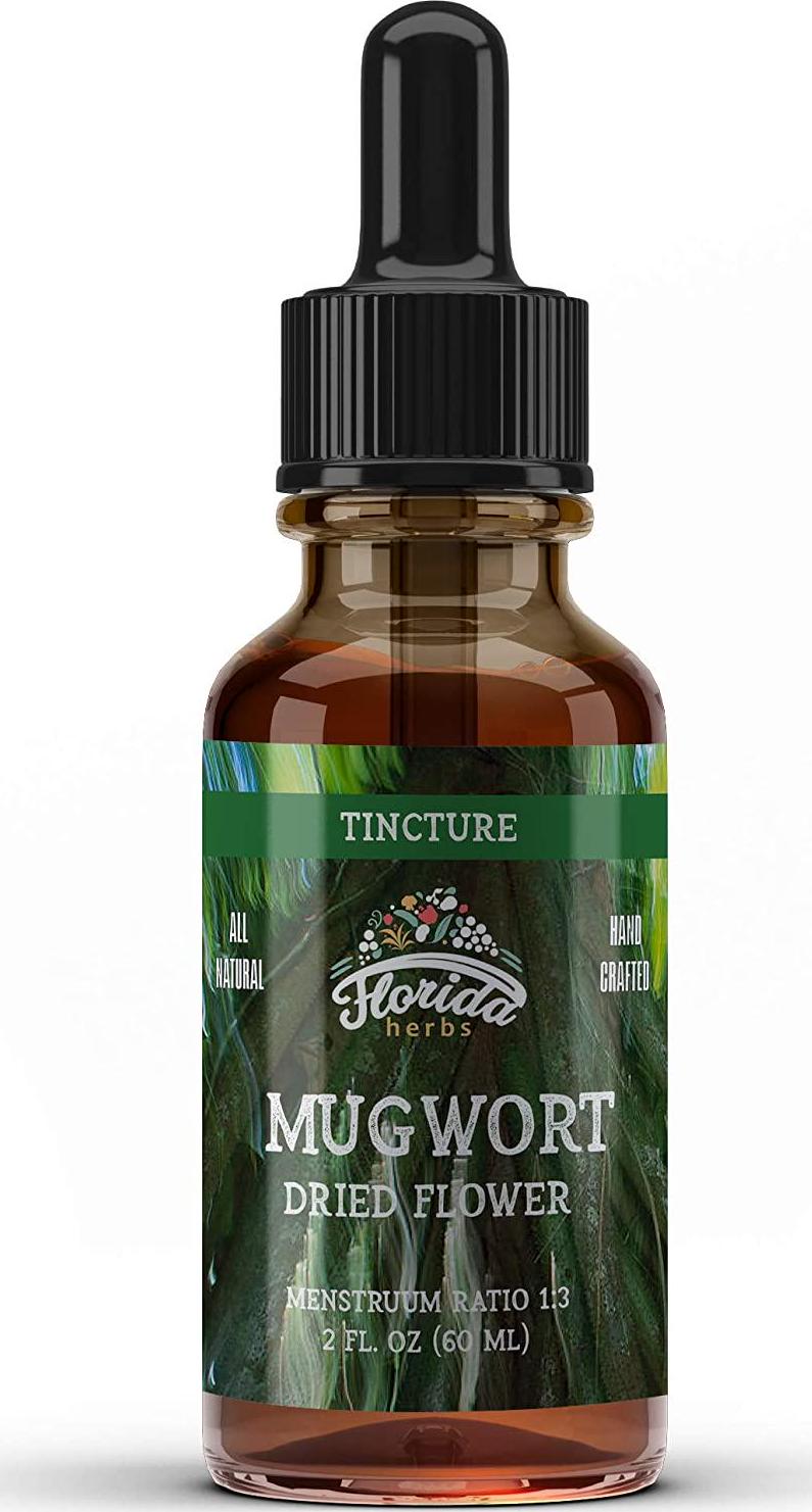 Mugwort Tincture, Organic Mugwort Extract (Artemisia vulgaris) Dried Flower, Mugwort Organic Supplement Non-GMO in Cold-Pressed Organic Vegetable Glycerin 670 mg