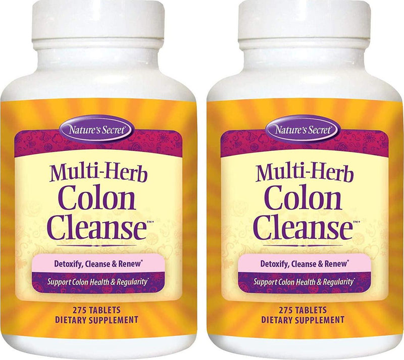 Multi-Herb Colon Cleanse by Nature's Secret | Supports Digestive Health and Regularity, 275 Tablets (Pack of 2)