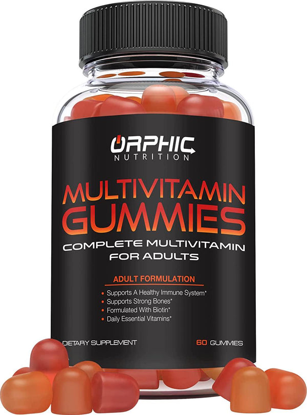 Multivitamin Gummies for Adults - Daily Immune System Booster with Essential Vitamins A, C, D, E, B6, B12, Biotin, Folic Acid, and More - All-Natural Supplement for Stronger Bones and Energy Boost*