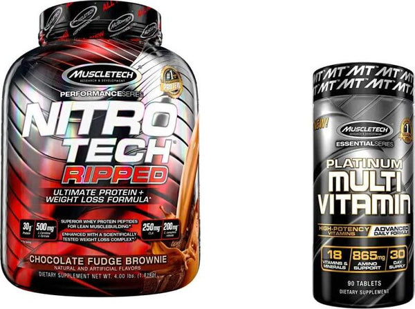 MuscleTech Nitro-Tech Ripped Vanilla and Platinum Multivitamin