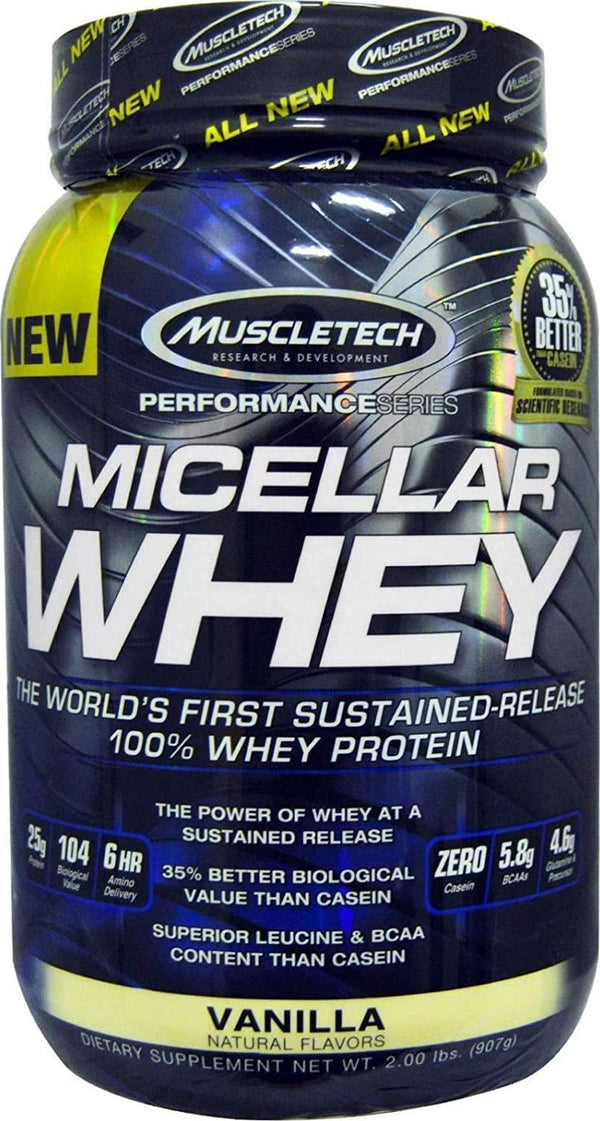 MuscleTech Performance Series Micellar Whey, Milk Chocolate, 2 Pound