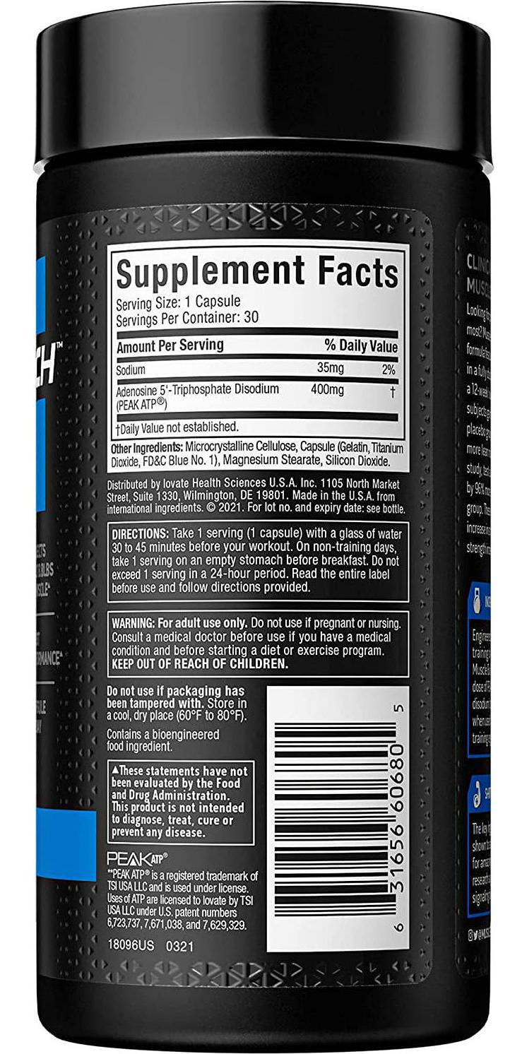 Muscle Builder | MuscleTech Muscle Builder | Muscle Building Supplements for Men and Women | Nitric Oxide Booster | Muscle Gainer Workout Supplement | 400mg of Peak ATP for Enhanced Strength, 30 Pills